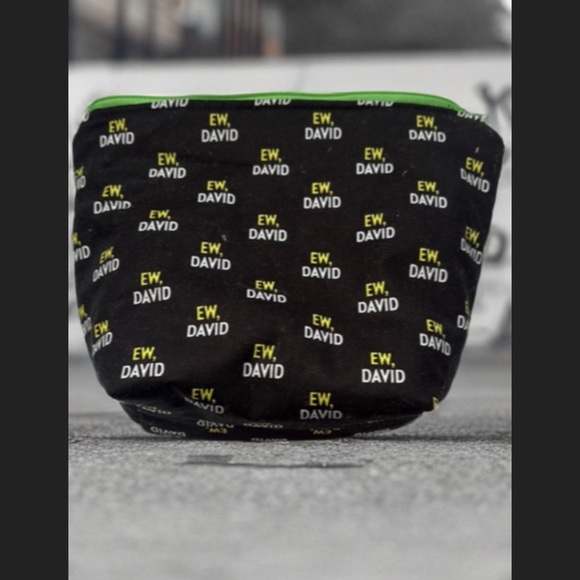 Mommajsews Handbags - Schitts Creek theme Black and Green 'EW, DAVID' Bag